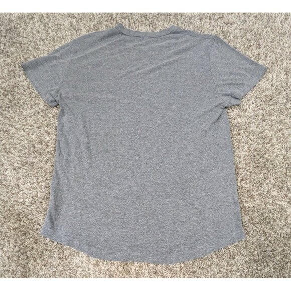 Buck Mason T-Shirt Mens Medium Gray Curved Hem Made In USA Tee Cotton Blend - Picture 2 of 8